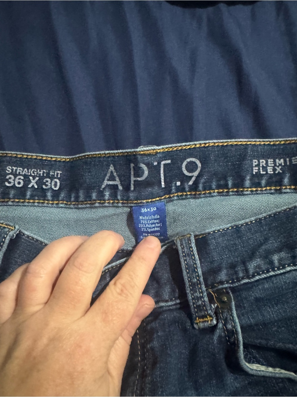 Apt. 9 women’s Straight Fit Dark Blue Jeans